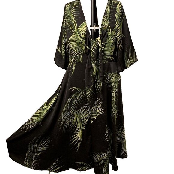 NWT CITY CHIC. Sz 16. $149. Lined. Button Up w Tie. Stretch. Pockets. DD. - Picture 1 of 9